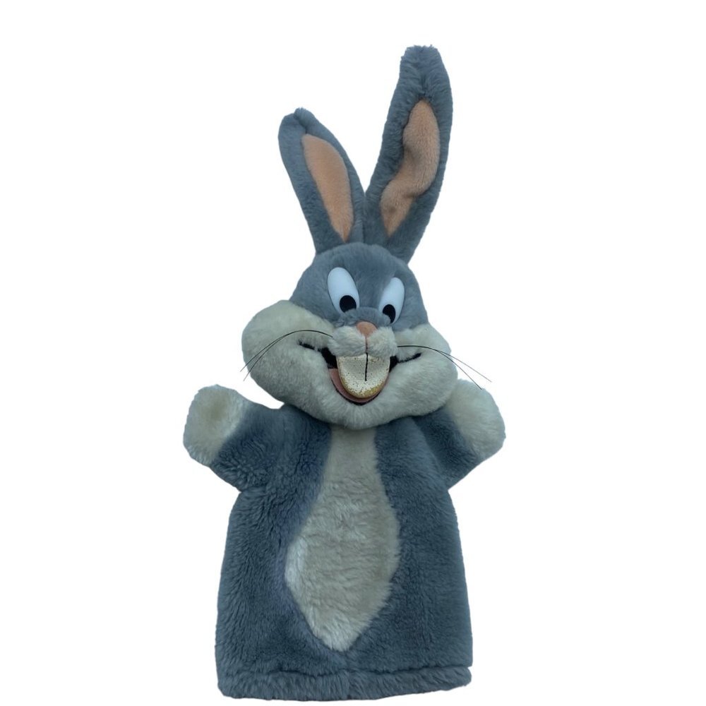 Vintage‎ Bugs Bunny Plush Hand Puppet Looney Tunes 50th Birthday 24K Co 1990 14"